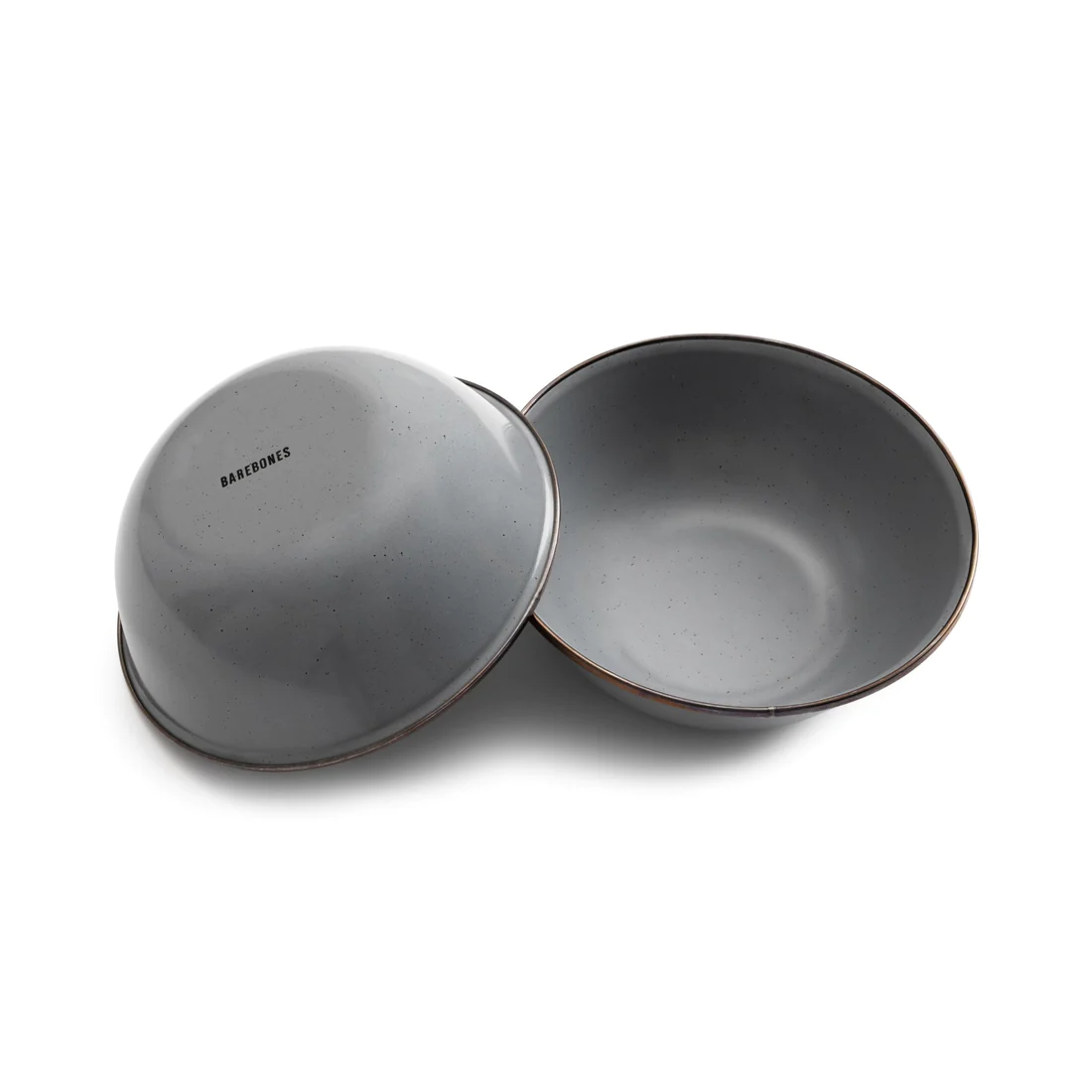 Barebones Living Enamel Bowl – Slate Gray – set of 2
