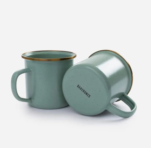 Barebones Living Enamel Cup Mint – set of 2