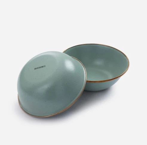 Barebones Living Enamel Bowl Mint – set of 2