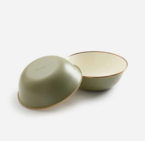 Barebones Living Enamel Bowl 2-Tone – set of 2